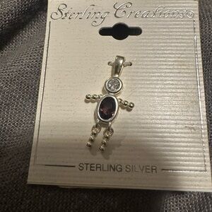 Silver and Purple Pendant